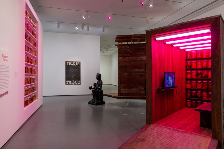 A photograph of an installation at the Baltimore Museum of Art. 