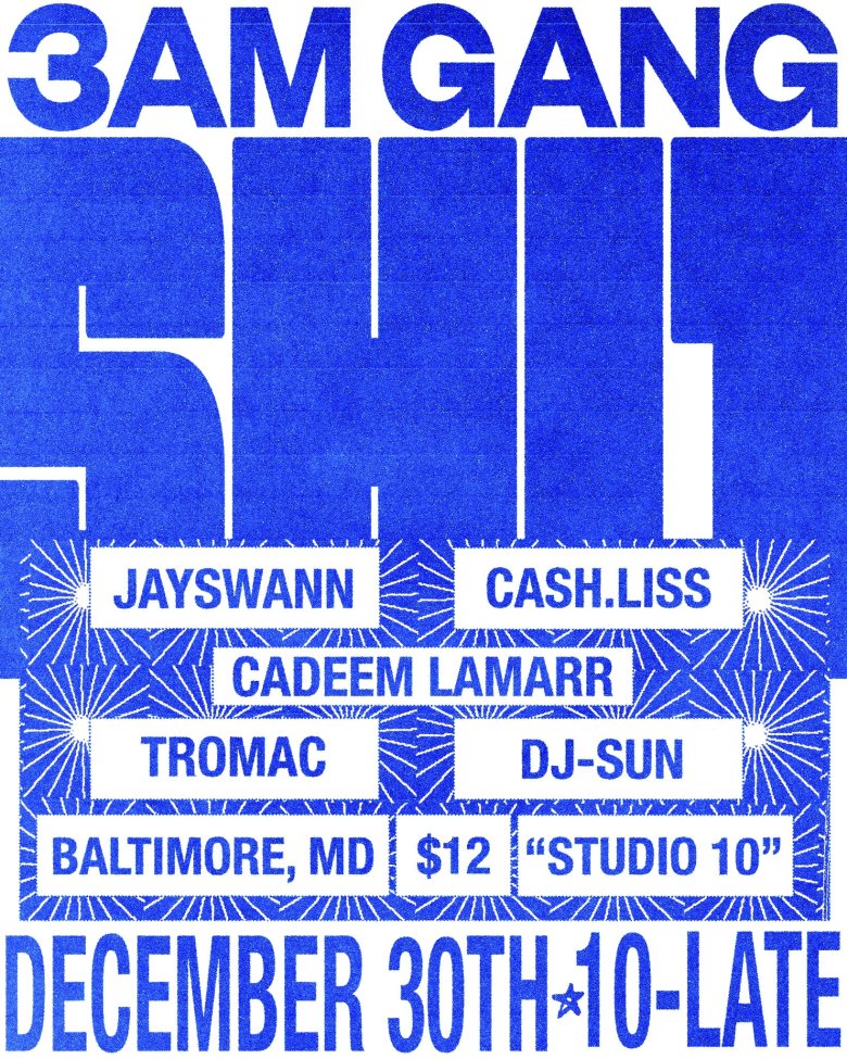 Flier for NYE Eve event. 
